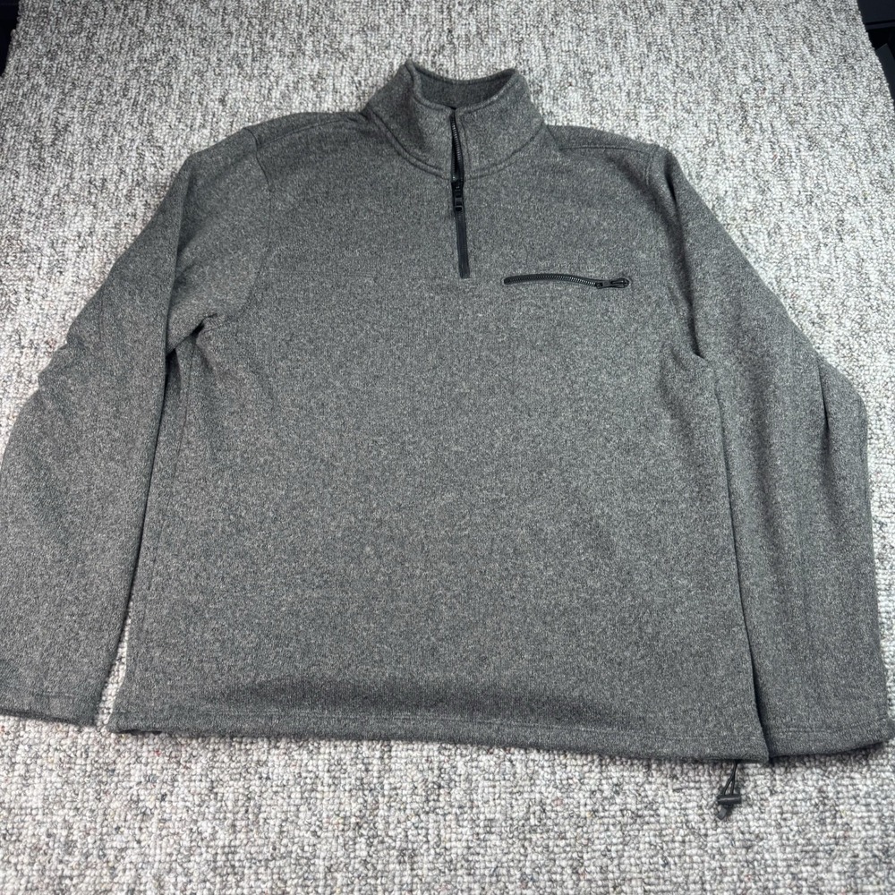 Merrell Jacket Mens XL Pullover Fleece Quarter 1/4 Zip Gray Outdoors Hiking